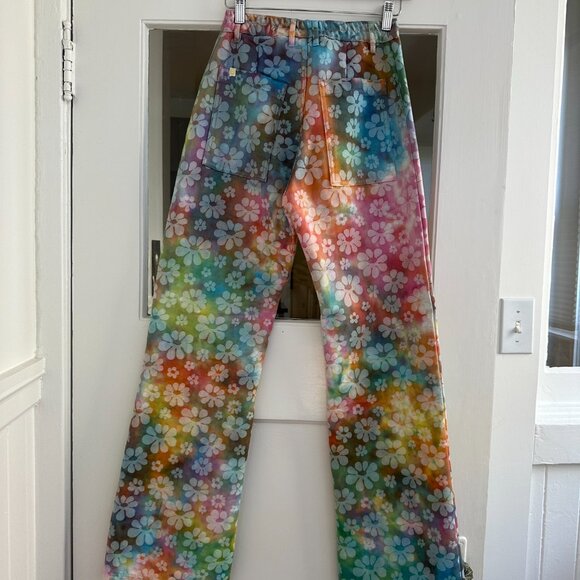 🚨 RARE: BIG BUD PRESS | RAINBOW TIE DYE FLOWER POWER SUIT - Picture 5 of 6